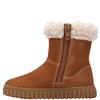 CLARKS GIRLS ZIP BOOT - TAN
